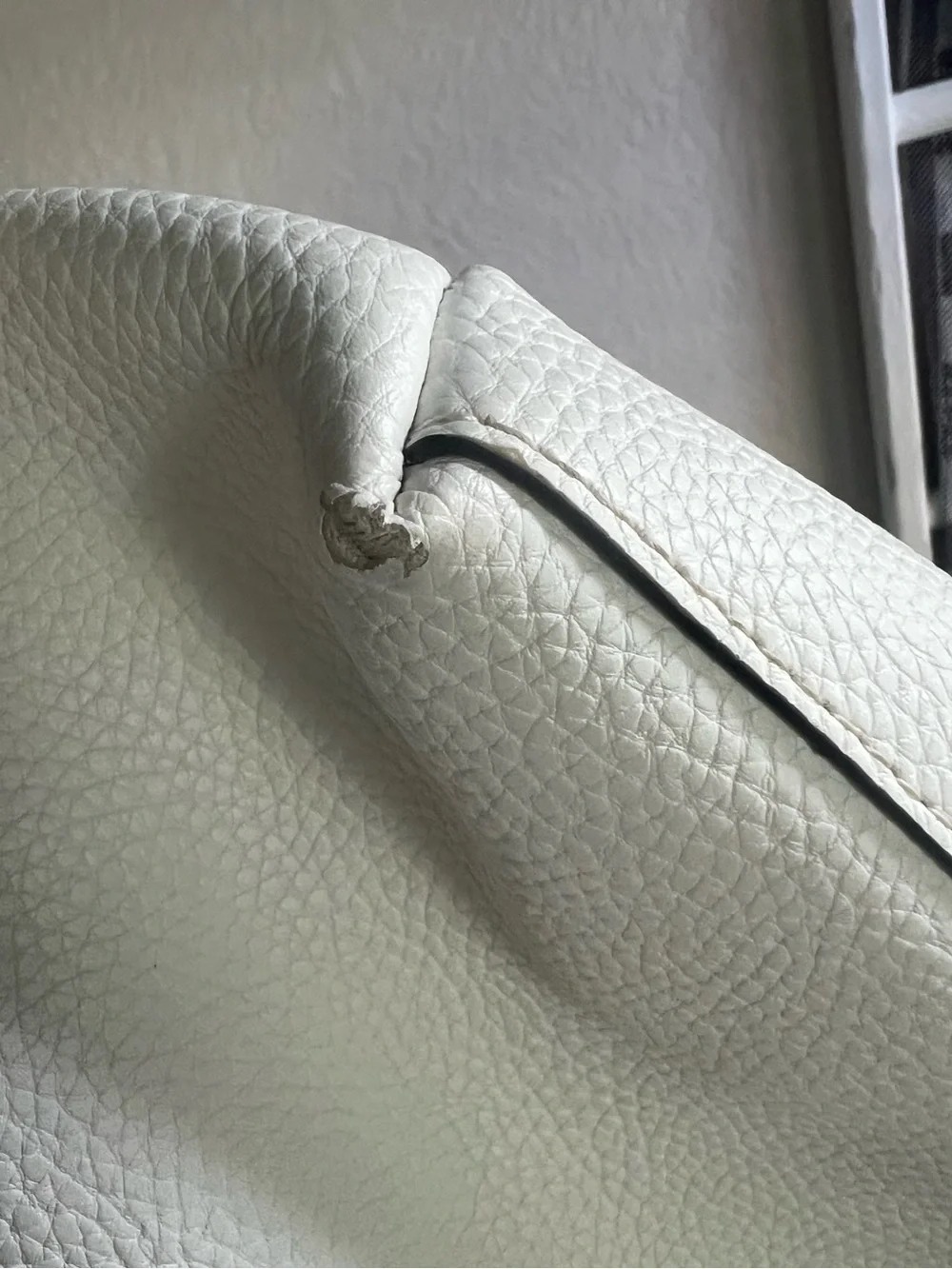 Victoria's Secret White Pebbled Tote with Tassel Accent - Good Condition